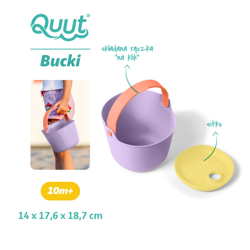 QUUT Wiaderko z sitkiem Bucki Lavender + peach