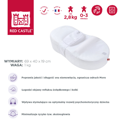 Red Castle Ergonomiczny materac dla niemowląt Cocoonababy Fleur de coton® Blanc